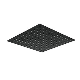 Лійка душова WEZER для стелі WKY-21-BLACK, Ø200 мм, нержавіюча сталь, чорний