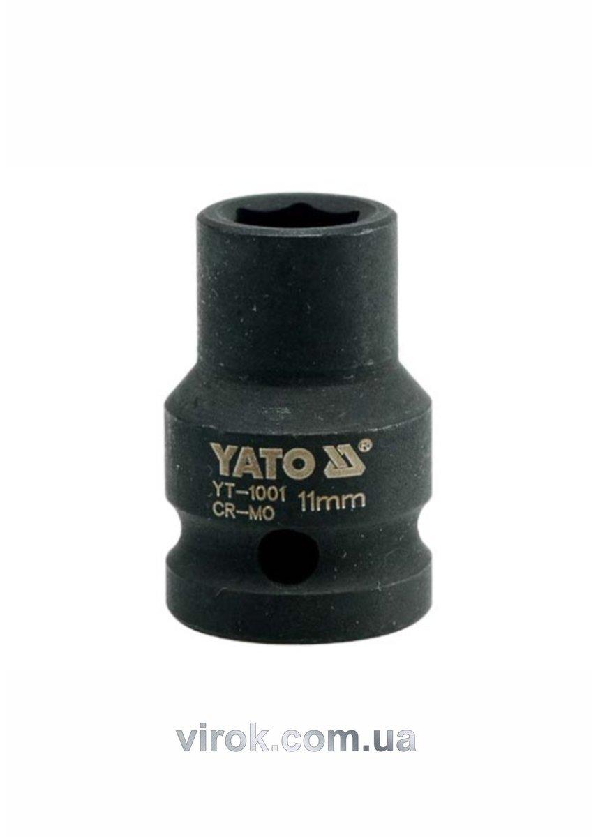 Головка торцева ударна 6-гранна YATO : квадрат 1/2", М= 11 мм, L= 39 мм [60/240]