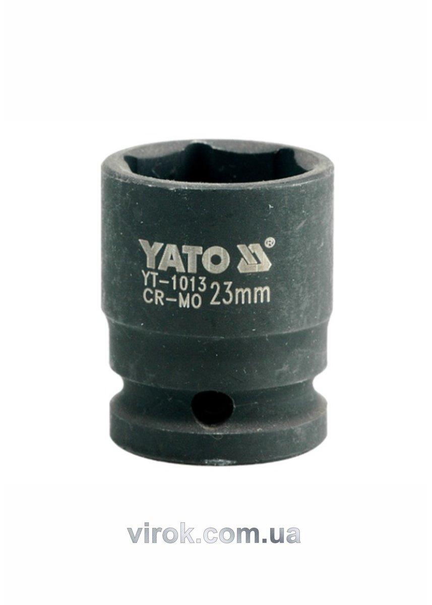 Головка торцева ударна 6-гранна YATO : квадрат 1/2", М= 23 мм, L= 39 мм [30/120]