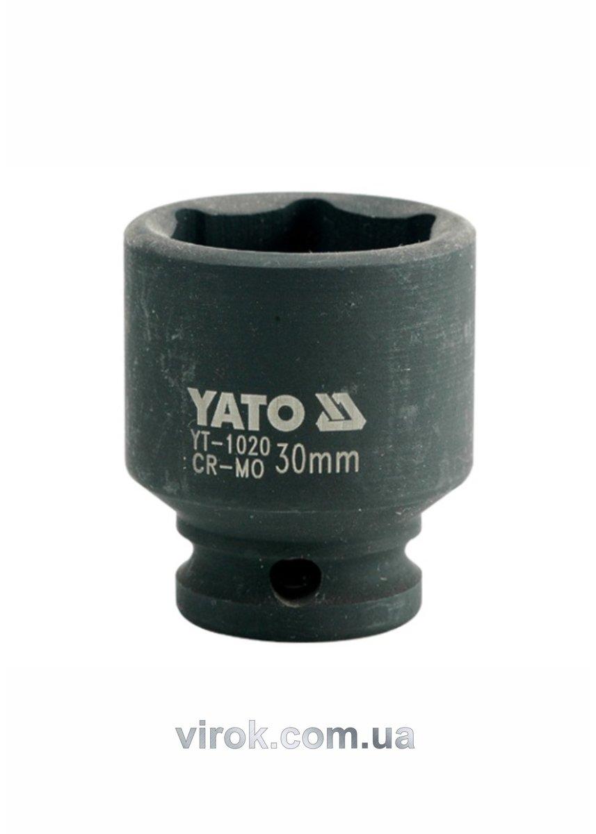 Головка торцева ударна 6-гранна YATO : квадрат 1/2", М= 30 мм, L= 48 мм [24/96]