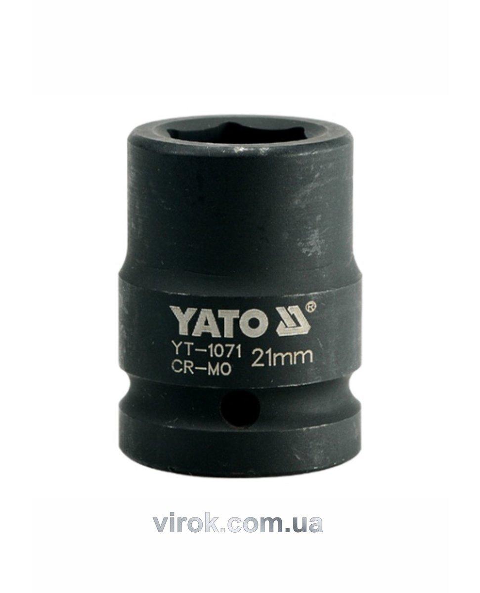 Головка торцева ударна 6-гранна YATO : квадрат 3/4", М= 21 мм, L= 50 мм [16/64]