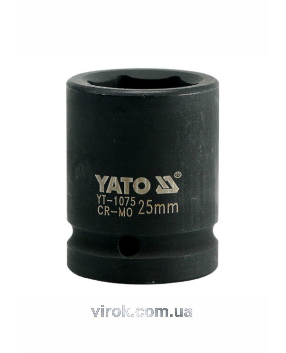 Головка торцева ударна 6-гранна YATO : квадрат 3/4", М= 25 мм, L= 50 мм [16/64]
