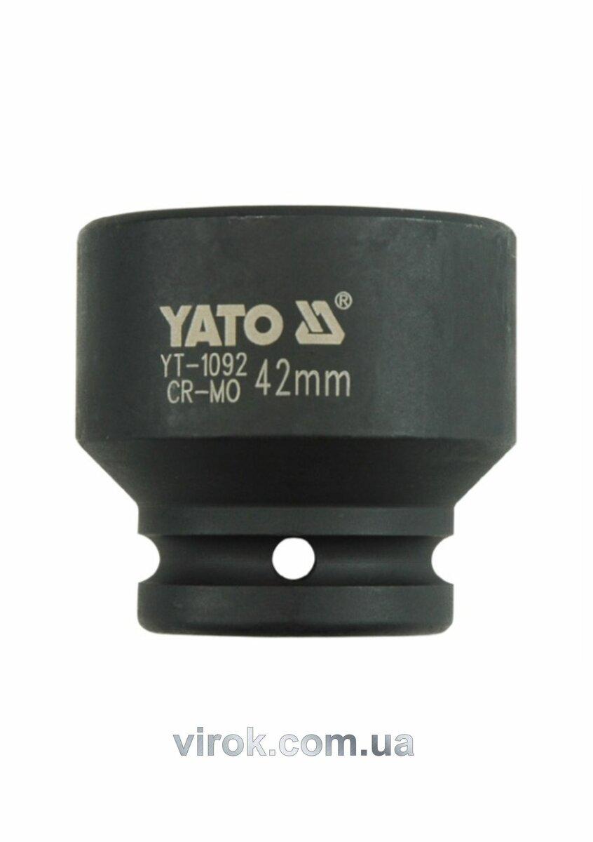 Головка торцева ударна 6-гранна YATO : квадрат 3/4", М= 42 мм, L= 57 мм [4/16]
