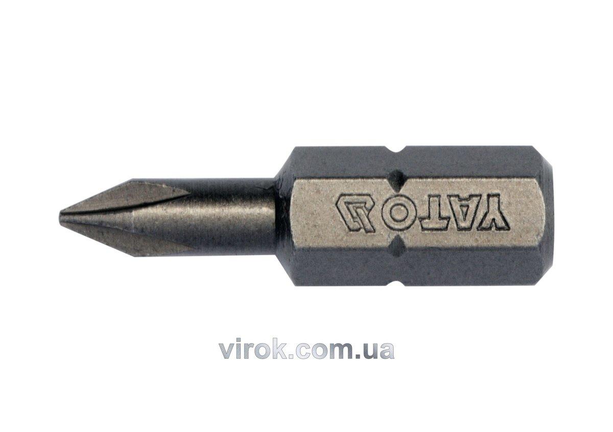 Насадка викруткова YATO : "Philips" РH0 х 25 мм. HEX 1/4". 10 (Уп/Шт.)(DW)