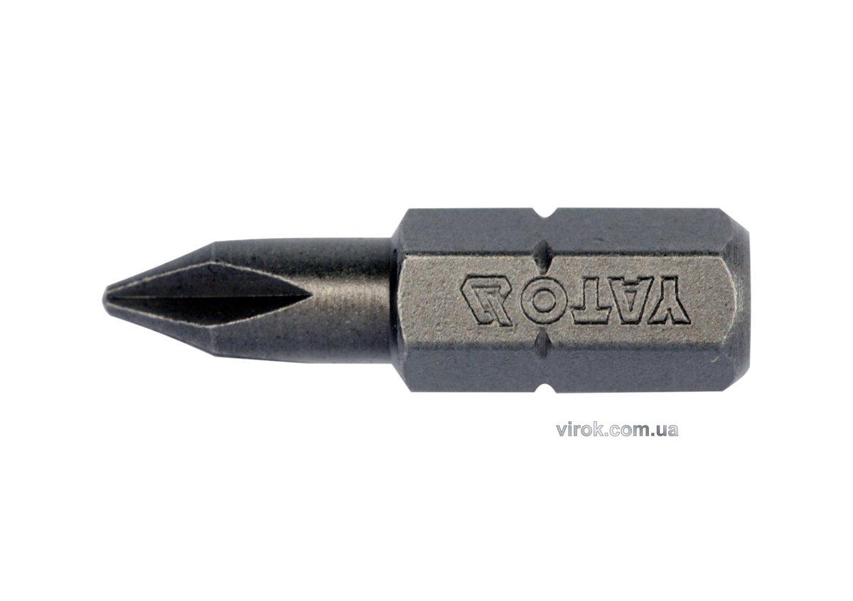 Насадка викруткова YATO : "Philips" PH1 х 25 мм. HEX 1/4". 10 (Уп/Шт.) [20/100]