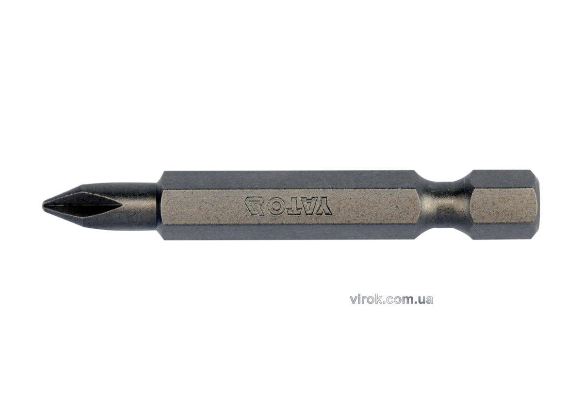 Насадка викруткова YATO : "Philips" PH1 x 50 мм. HEX 1/4". 10 (Уп/Шт.) [20/100]
