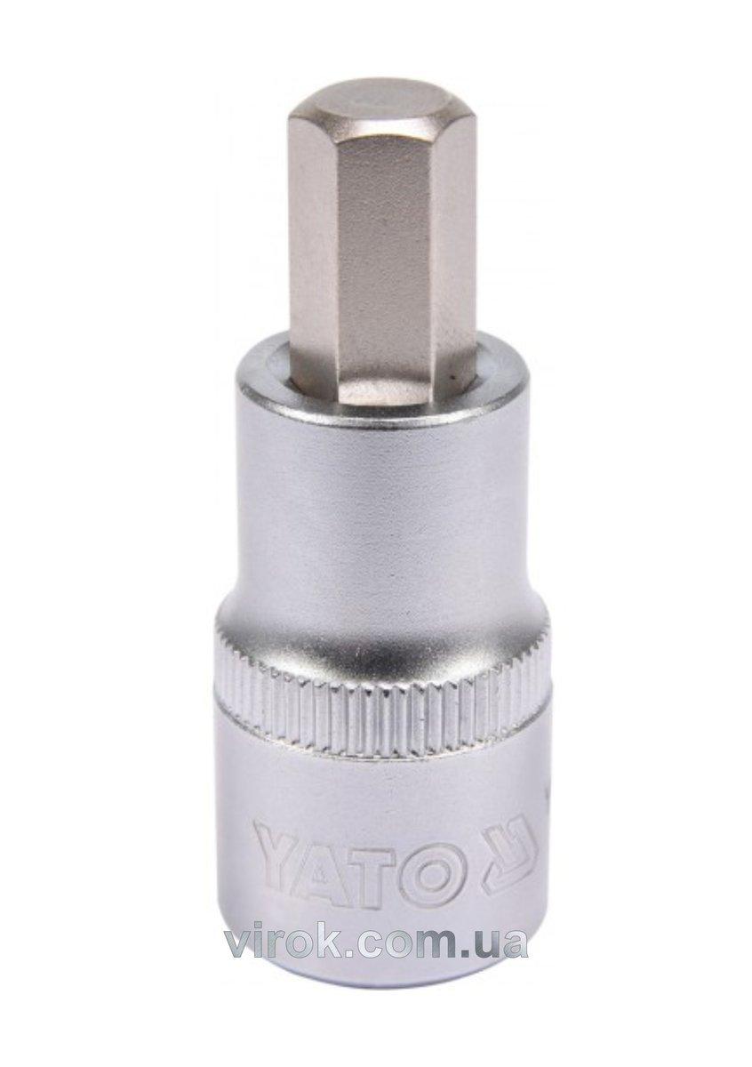 Головка торцева YATO квадрат 1/2 HEX M10, L= 55 мм [40/160]