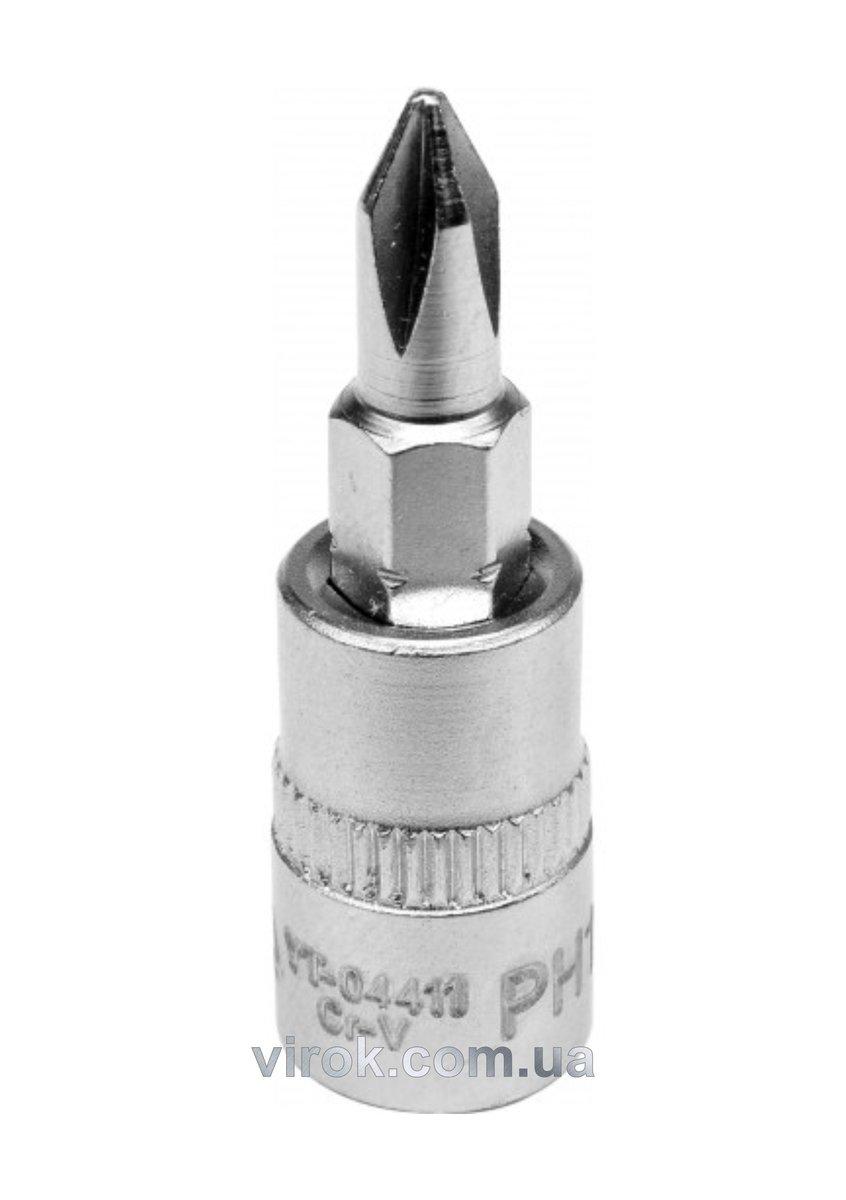 Головка торцева YATO кадрат 1/4 "Philips" PH1, L= 37 мм [150/600]