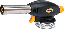 Пальник газовий VOREL з п`єзозапалом; тип з`єднання EN417 (цангове)макс. t=1300°C, P=1,3 кВт [10/60]