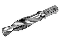 Свердло-мітчик YATO М10 х 1.5 мм, HSS М2, HEX-1/4", l= 59/15 мм [20/200]