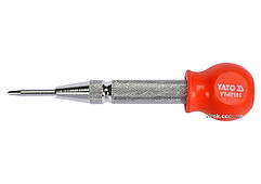 Кернер пружинний автоматичний по металу YATO l=125 мм з регульованим вістрям [12/72]