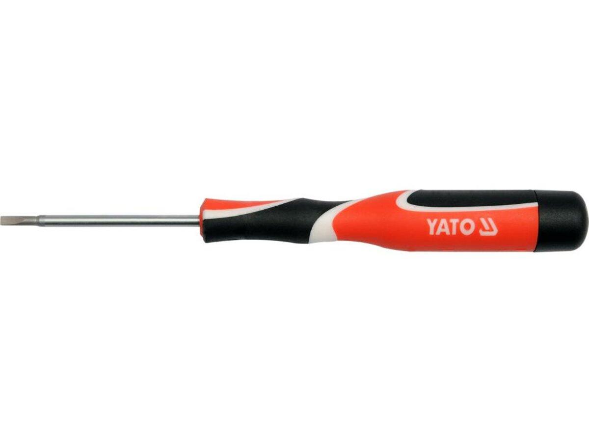 Викрутка плоска прецизійна YATO: шліц SL3 x 75 мм [50]