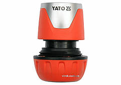 Муфта швидкоз'ємна YATO з водо-стопом для водяного шланга 3/4" /ABS/ (БЛІСТЕР) [12/120]