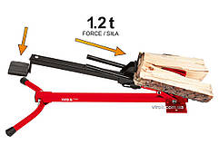 Дроворуб ножний YATO : до заготівки l= 430 мм, Ø = 60-180 мм, сила натиску — 1.2 т [2]