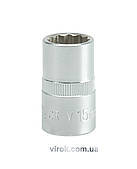 Головка торцева 12-гранна YATO : квадрат 1/2", М= 15 мм, L= 38 мм [12/120/240]