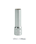 Головка торцева 6-гранна YATO : подовжена, квадрат 1/2", М= 12 мм, L= 76 мм [12/60/120]