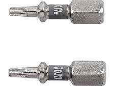 Насадка викруткова YATO TORX T10 х 25мм. HEX 1/4", покрита нікелем, 2шт.[10]