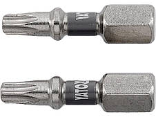Насадка викруткова YATO TORX T20 х 25 мм. HEX 1/4", покрита нікелем, 2 шт.[10]