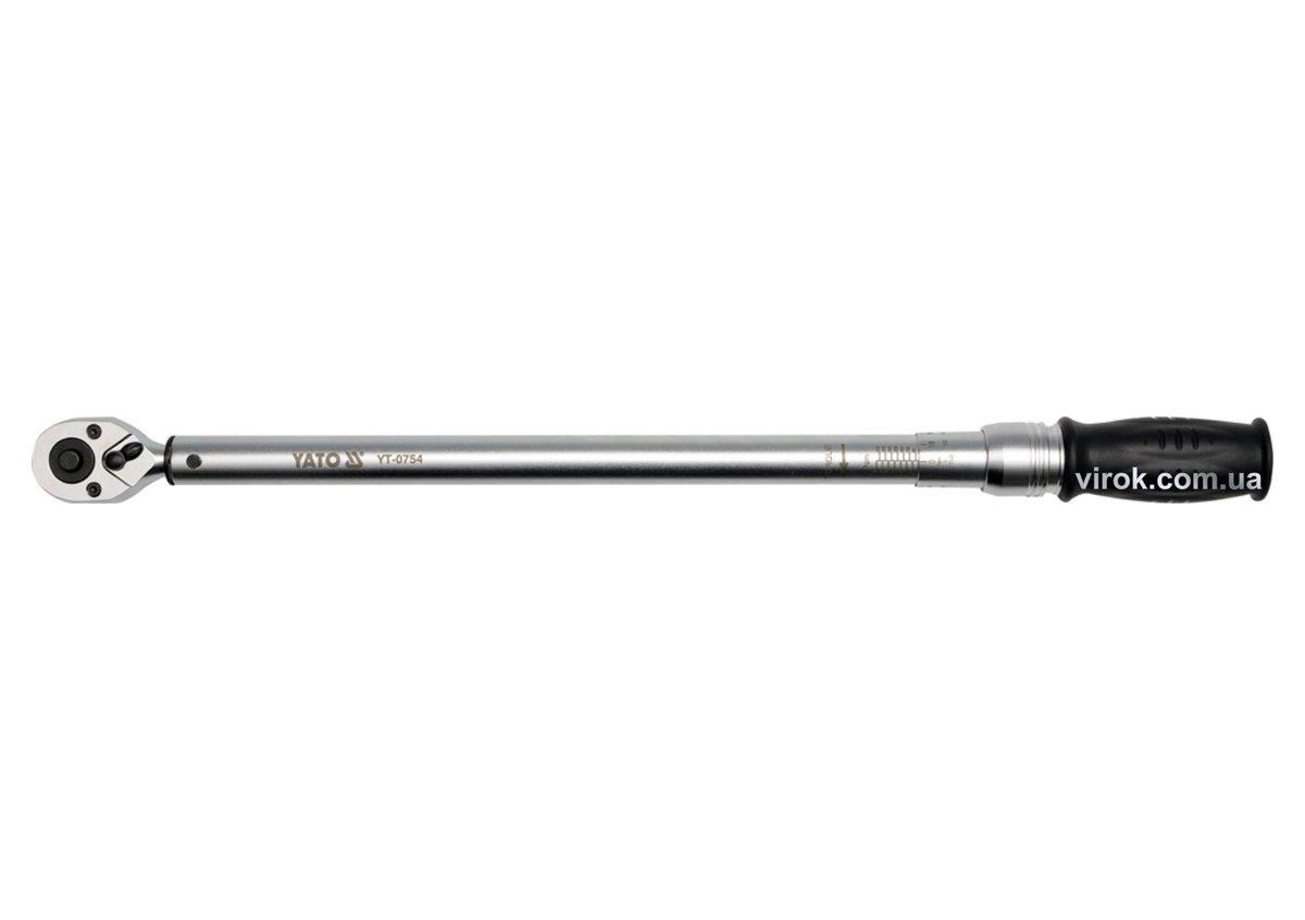 Ключ динамометричний YATO : квадрат 1/2", F= 60- 340 Нм, L= 613 мм [10]