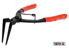 Щипці "Segera" для гальмівних колодок YATO : вигнуті 90°, l= 190/55 мм [4/40]