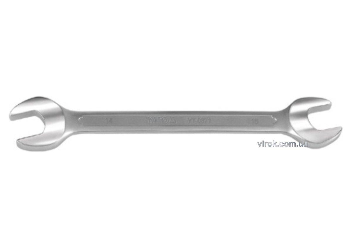 Ключ ріжковий YATO : CrV, М= 14х15 мм, l=180 мм [10/80/160]