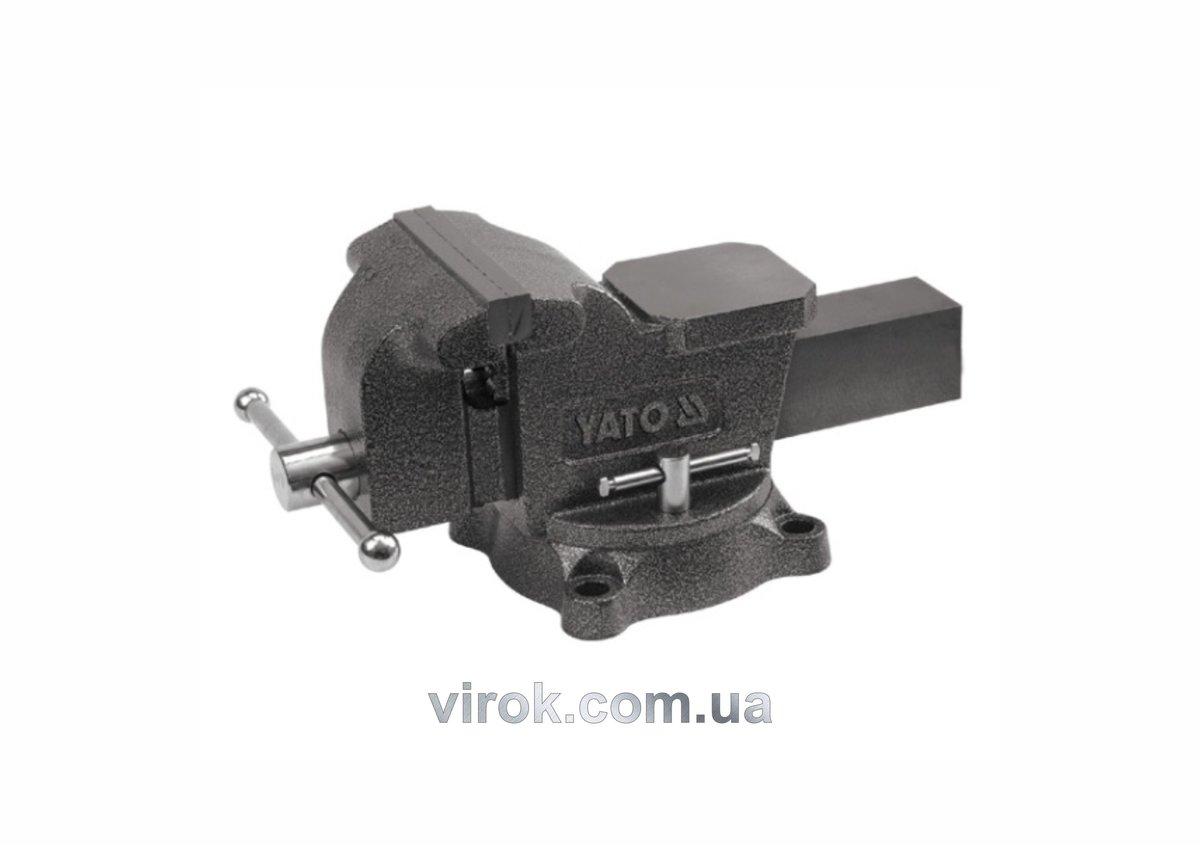 Лещата слюсарні обертові з наковальнею YATO, b= 200 мм, m=21кг [1/28]