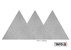 Сітка абразивна, тверда, трикутна, на липучці, до шліфмашини YATO : G80, l= 280 мм, 3 шт (DW)