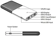 VRURC T1168L 2-Pack 10000mAh Power Bank портативний зарядний пристрій, фото 3