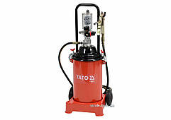 Мастильний апарат пневматичний YATO: бак-12 л, тиск-0.8 MPa, вихід. тиск- 300-400 Bar, шланг-4 м [1]