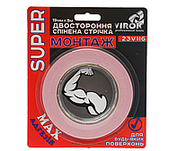 Стрічка 2-стороння спінена VIROK Moment Fix: 19 мм х 5 м [10]