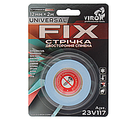 Стрічка 2-стороння спінена VIROK Universal Fix: 12 мм х 2 м [30]