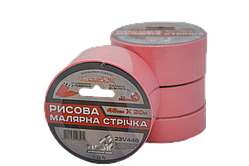 Малярна стрічка рисова VIROK  48мм х 20 м. (Гідростійка/ ідеальний край для фарбування). рожева [54]