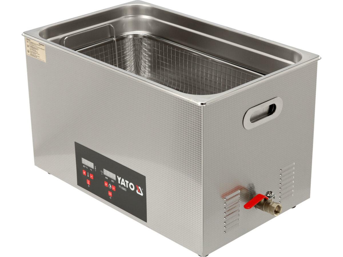 Мийка для майстерні ультразвукова YATO мереж 230В, 600Вт ванна 50х 33х 33 см 30 л, роб. темп- 0-80ºС
