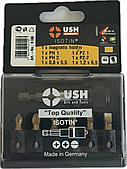 Набір насадок викруткових Isotin USH: 1/4", PH1, PH2, PZ1, PZ2, SL5.5, SL6.5 магнітний тримач, 7 ел.