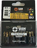 Набір насадок викруткових Isotin USH: 1/4", PH1, 2xPH2, PZ1, 2xPZ2, SL4.5- 6.5 магнітн тримач, 12ел.
