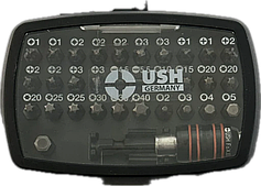 Набір насадок викруткових Industry USH: з тримачем, PH, PZ, SL, TX, HEX, 32 ел