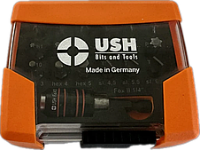 Насадки викруткові USH Industry: з магнітним тримачем, PH, PZ, SL, Torx, HEX, 19 ел