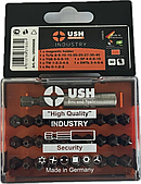Набір насадок викруткових USH Industry : 1/4" з тримачем, Torx, HEX, Spaner, Try-wing. Torq, 31 ел