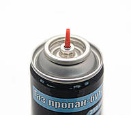 Балон газовий для запальничок VIROK 150g/250ml.  1-разовий (4 перехідників на кришці) [12 шт/уп]