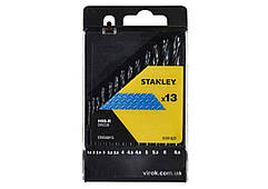 Набір свердл по металу STANLEY : HSS-R Ø= 1,5- 6,5 мм., 13 шт.