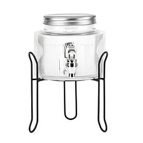 Лимонадниця з краном на металевій підставці "Еліксир бадьорості", 2,5 л ELISEY