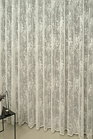 Готовая мраморная кремовая тюль 400Х270