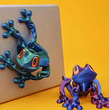 Антистрес Жаба магнітні лапи блакитна рухома шарнірна іграшка 20 см 3D, фото 2