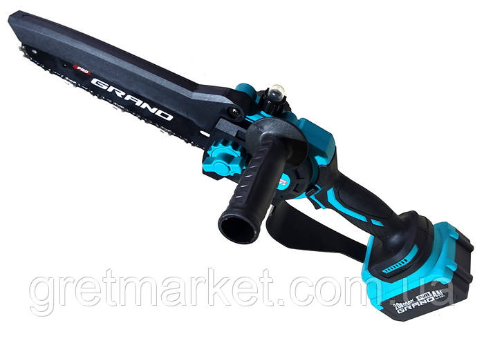 Акумуляторна пилка ланцюгова Grand АПЦ-20V/M8"-4 (безщітковий двигун), фото 1
