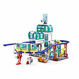 Конструктор SLUBAN M38-B1263 Центральний залізничний вокзал Метрополісу 605 деталей 7 фігурок, фото 5