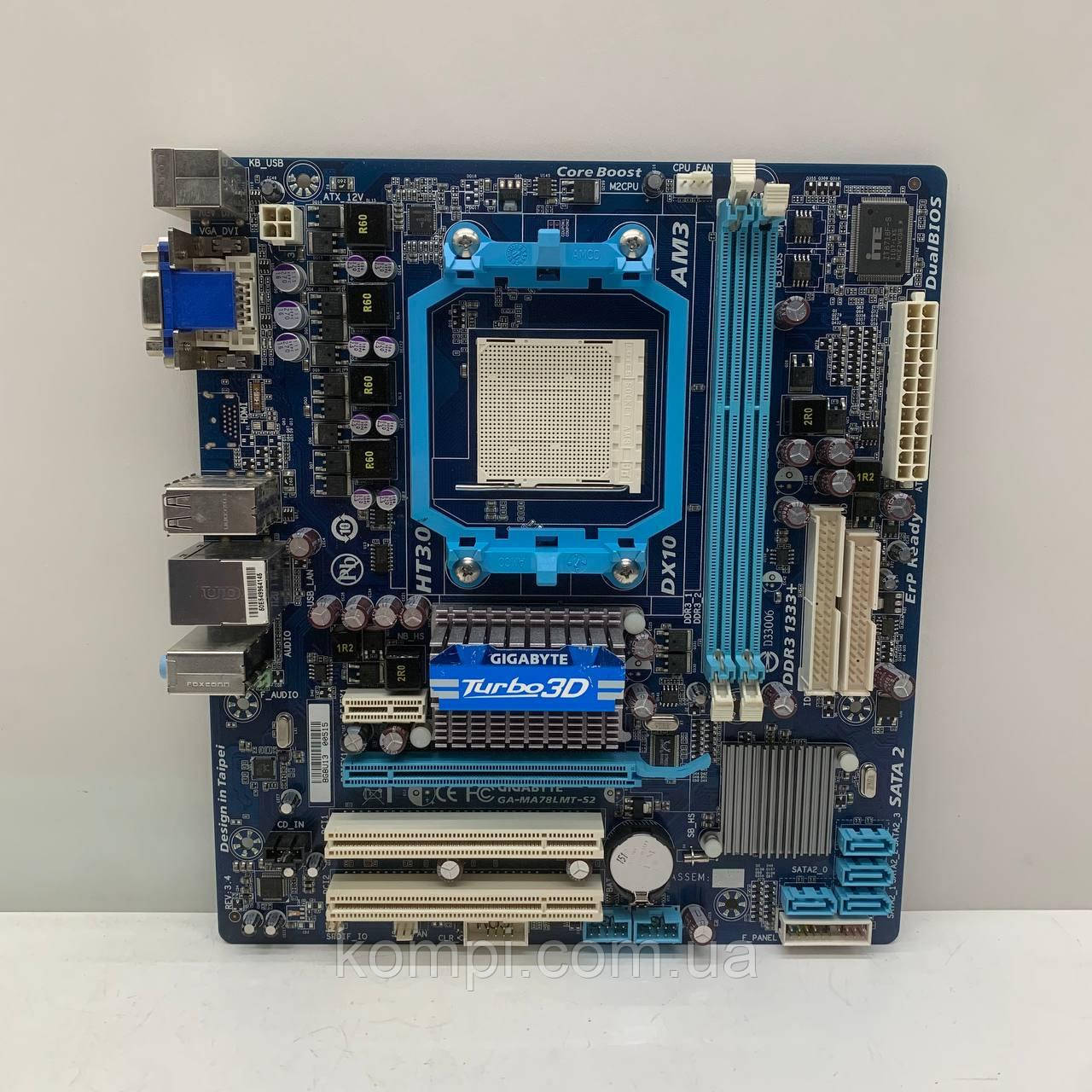 Материнська плата sAM3 Gigabyte GA-MA78LMT-S2 (Soket AM3,DDR3,б/у), фото 1