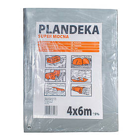 Тент 160 г/м2 4 х 6 м поліпропіленовий "PLANDEKA" від дощу та снігу