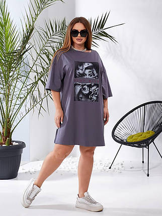 Сукня-футболка OVERSIZE Розміри: 50-54, 54-58, фото 1