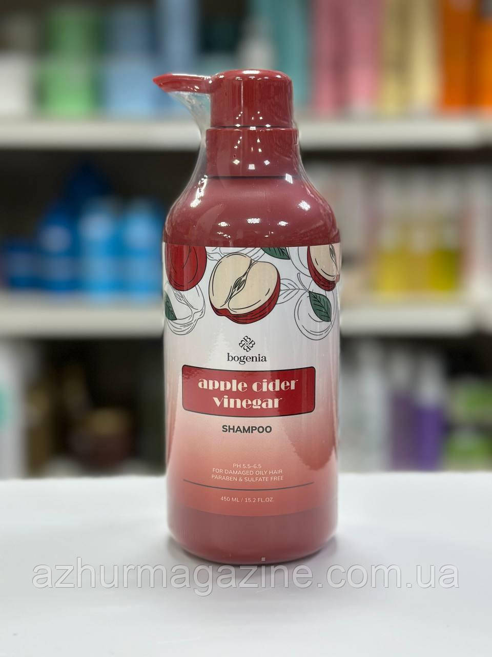 Очищуючий шампунь для волосся Apple Cider Vinegar Shampoo Bogenia 450мл