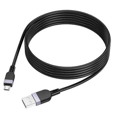 Кабель Hoco X109 Energy silicone charging data cable Micro (2M) Black, фото 1